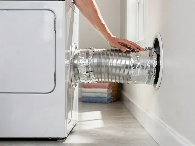 Professional dryer vent hose installation by Glastonbury Dryer Vent Cleaning in Glastonbury