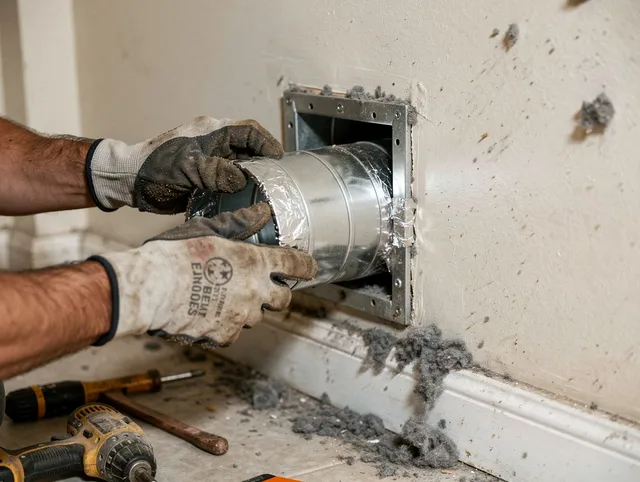 Professional dryer vent repair and installation by Glastonbury Dryer Vent Cleaning in Glastonbury